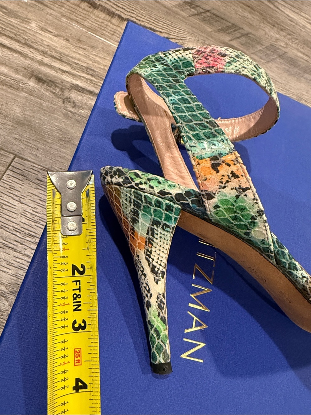 Stuart Weitzman Multicolored Snake Skin Pumps Size 9 Women’s Shoes Sandals - Picture 9 of 14